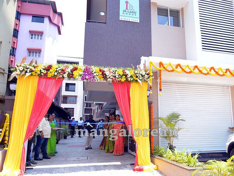 The entrance to the building was decorated while the staff was anxiously ready for the event.